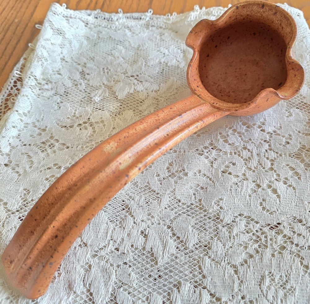 Studio Pottery Large Ladle Earth Tones Fall Decor EUC