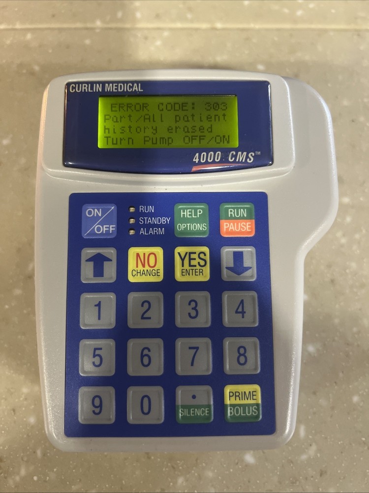 Curlin Medical 4000 CMS Ambulatory Infusion System Power Tested 303 Error Code
