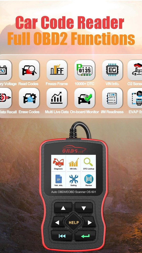 OS601 OBD2 Scanner Diagnostic Tool Code Reader Engine Fault Scan Tool for OBD...