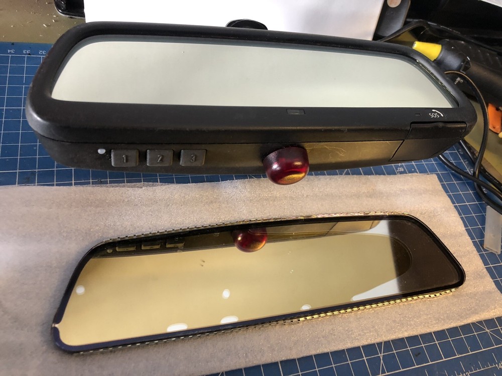 Auto Dim Auto-Dimming Rearview mirror Replacement Glass unit BMW SOS Rectangular