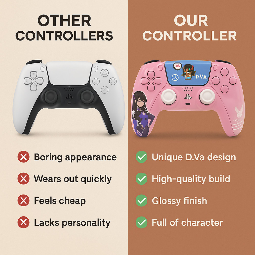 Overwatch D.Va PS5 DualSense Controller Protective Cases