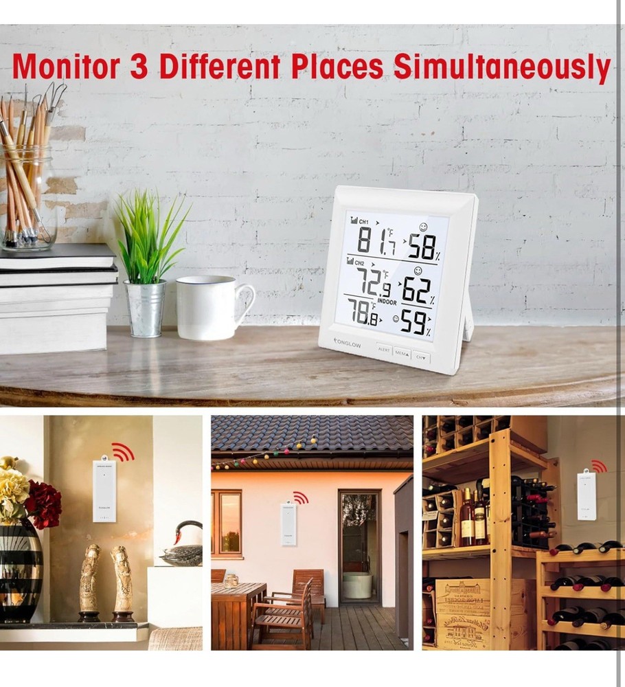 Conglow Multizone Wireless Thermometer With Digital Display