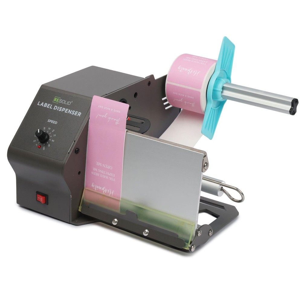 U.S. Solid Automatic Label Dispenser for Long Label Rolls and Fanfold Label