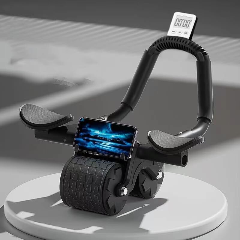 Bersauji Ab Roller Wheel Knee Mat Timer Automatic Rebound Abdominal exercise NEW