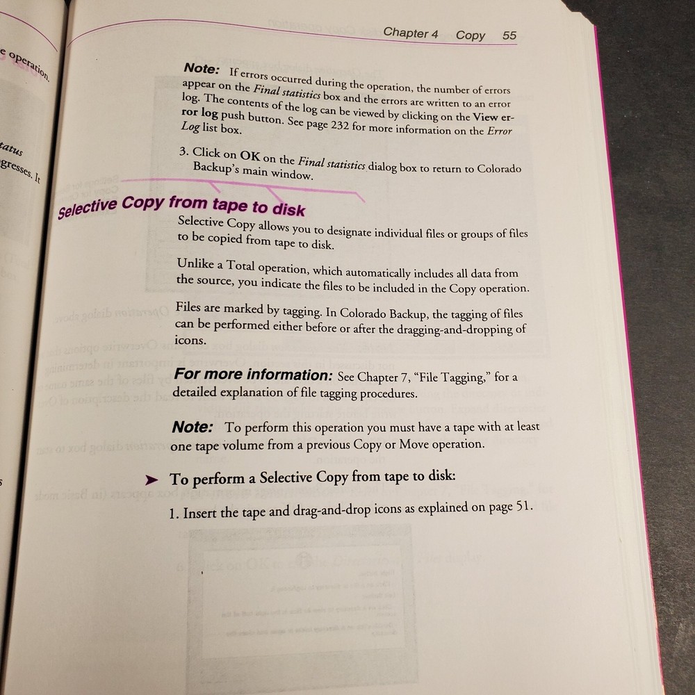 Colorado Tape Backup Software Users Guide For Windows PC Manual 1993
