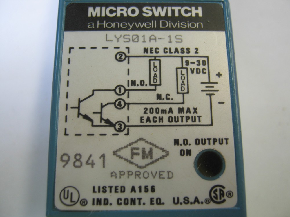 HONEYWELL LYS01A-1S MICRO SWITCH
