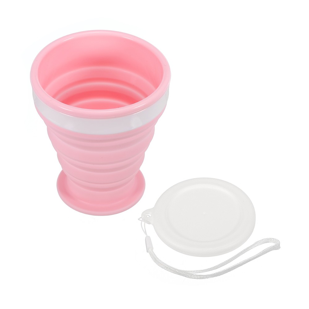 Folding water bottle, 200mL, pink