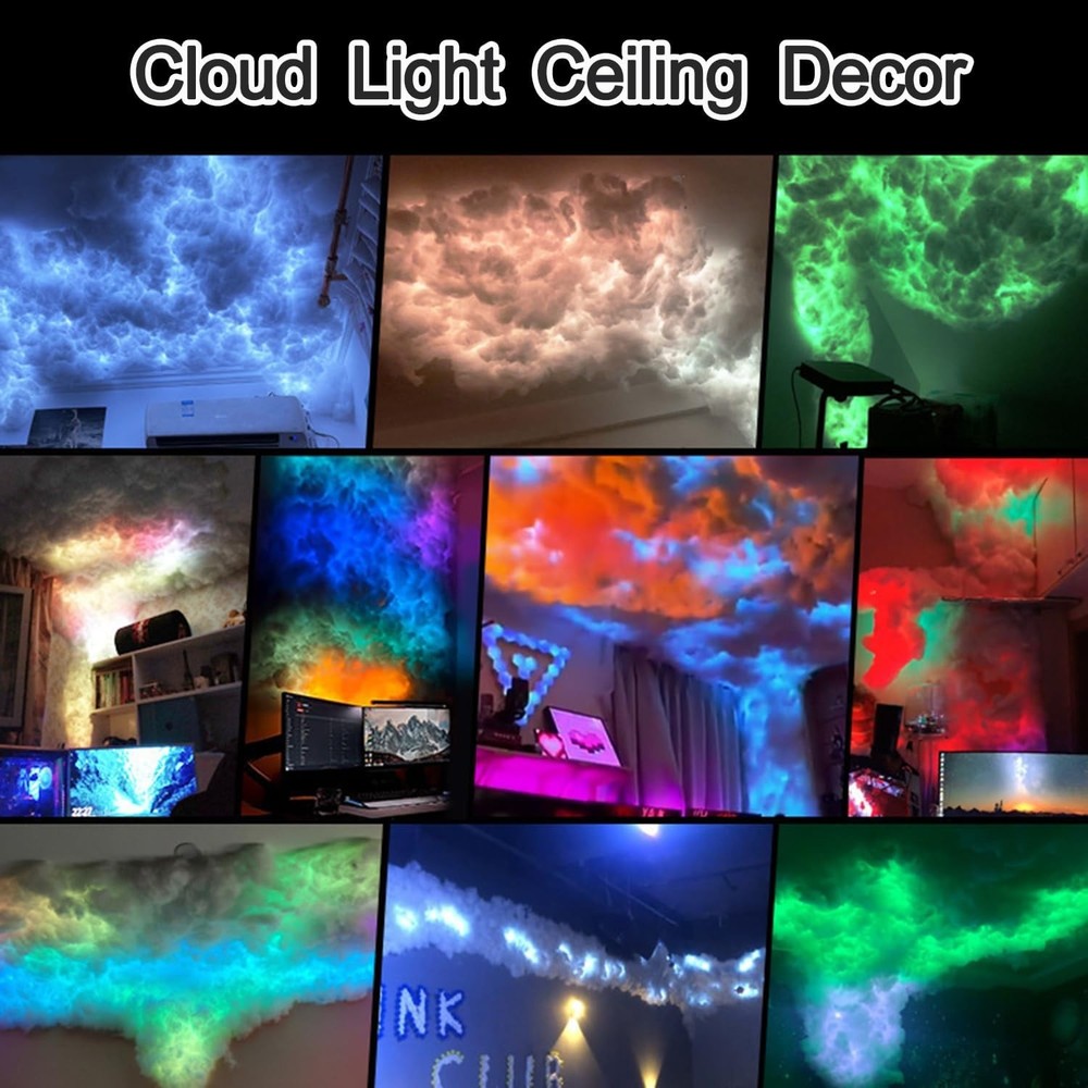Led Clouds for Ceiling, Cloud Lights for Bedroom 3D, Led Cloud Night 5M(16FT)