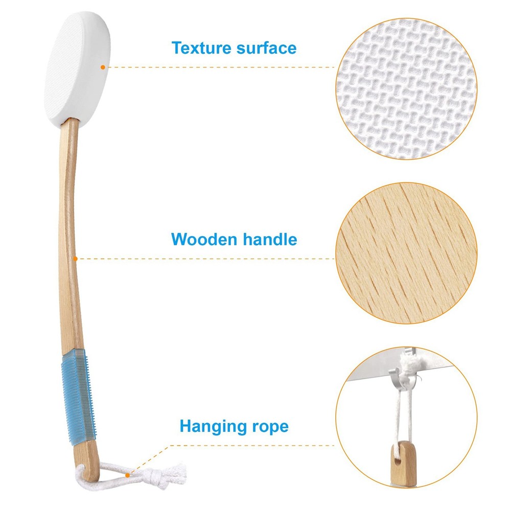 Wooden Handle Lotion Applicator For Smooth Body Coverage