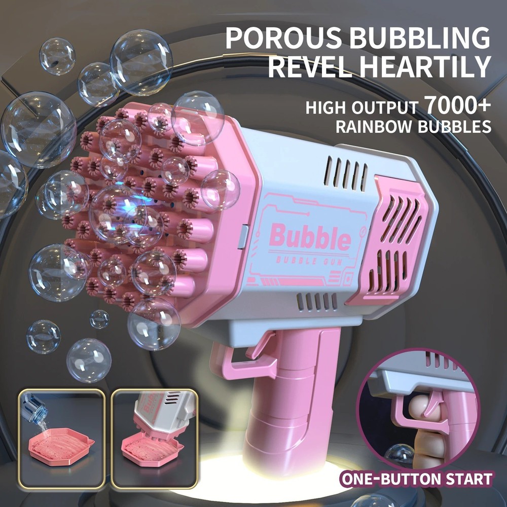 40 Hole Bubble Machine Fully Automatic Bubble Blowing Light Outdoor Bubble Machi