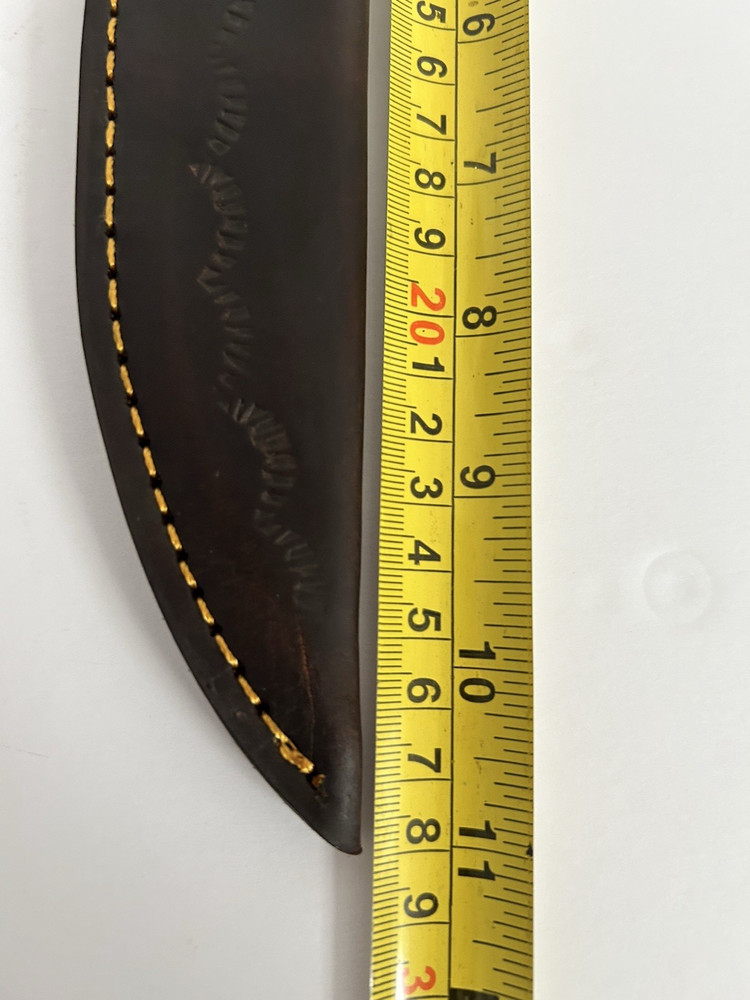 Brown Leather straight Fixed Blade Knife Sheath