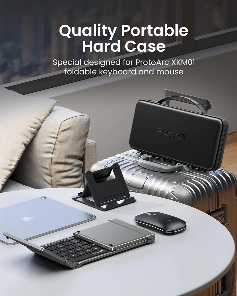 ProtoArc Foldable Keyboard and Mouse XKM01 True Full-Size Folding Keyboard Mo...