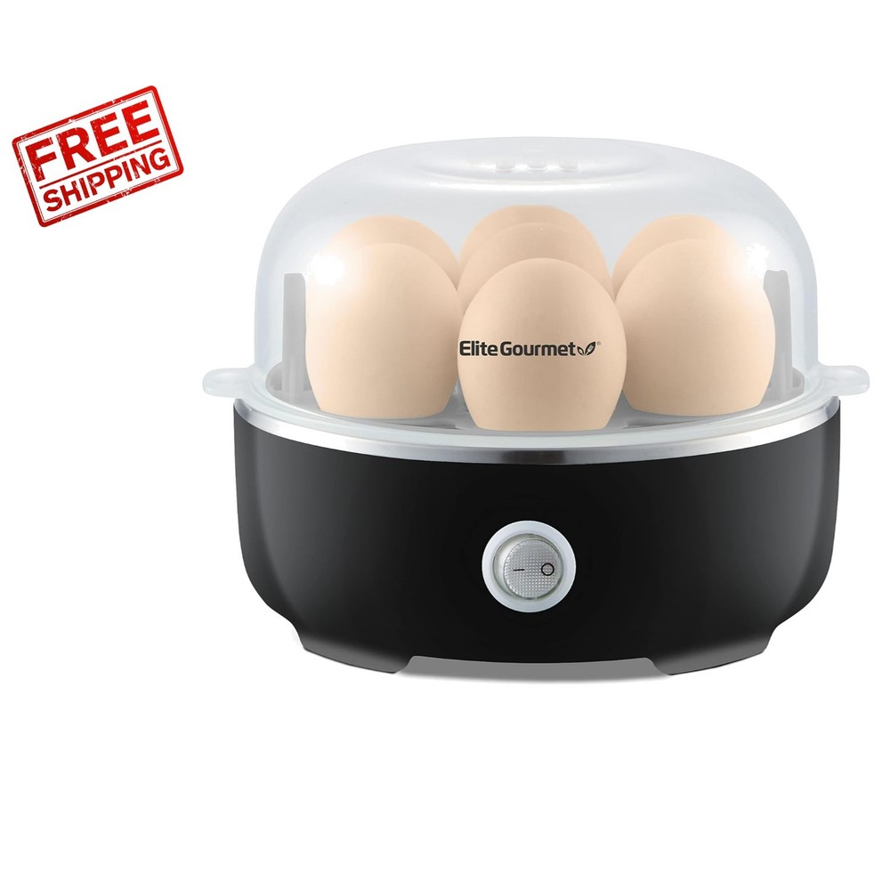 Elegant 7-Egg Cooker - Perfectly Boiled Eggs with Auto Shut-Off Function