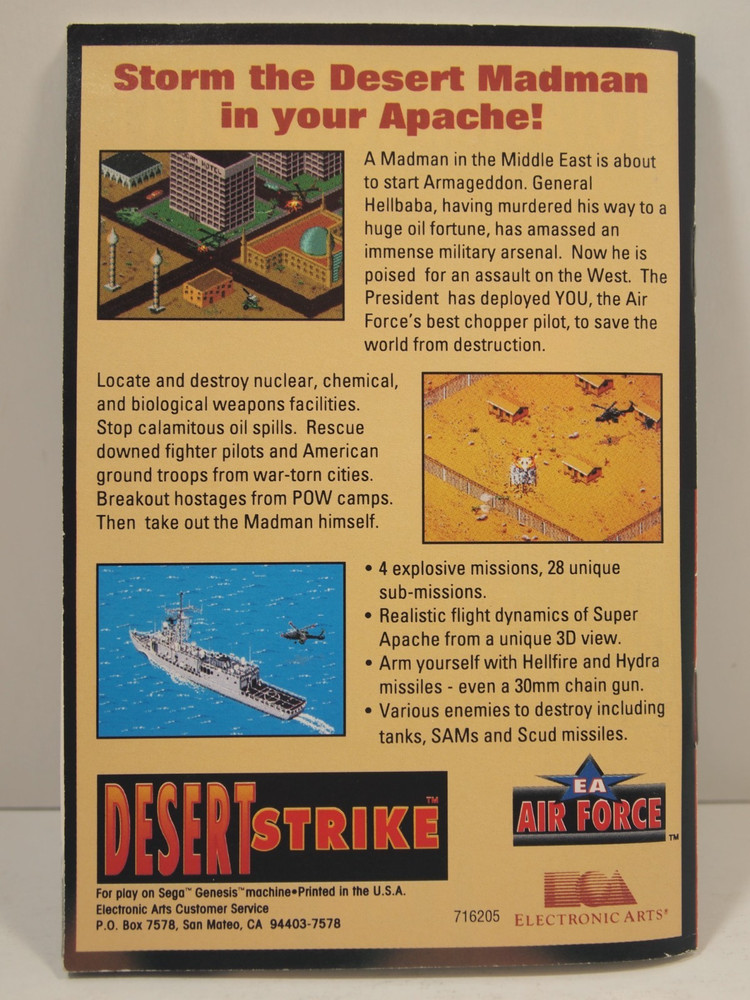 Jungle Strike (SEGA Genesis) Authentic MANUAL ONLY