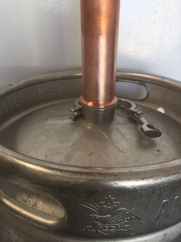 2" x 12" Copper Pipe Tri-Clamp Ferrule Keg Still DIY Column Extension Kit Spool