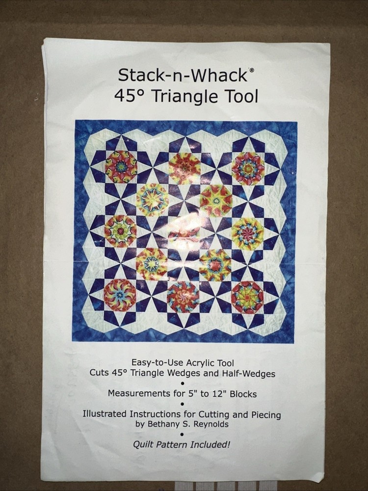 BSR DESIGNS - STACK-N-WHACK 45 DEGREE TRIANGLE TOOL & PATTERN