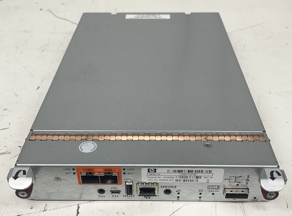 HP 582935-002 AW595B P2000 G3 RAID 2x10GbE ISCSI MSA ARRAY SPS CONTROLLER
