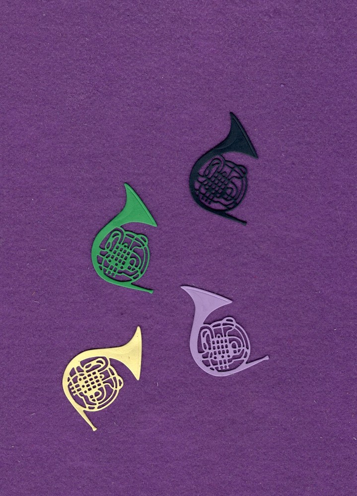 FRENCH HORN die cuts scrapbook cards