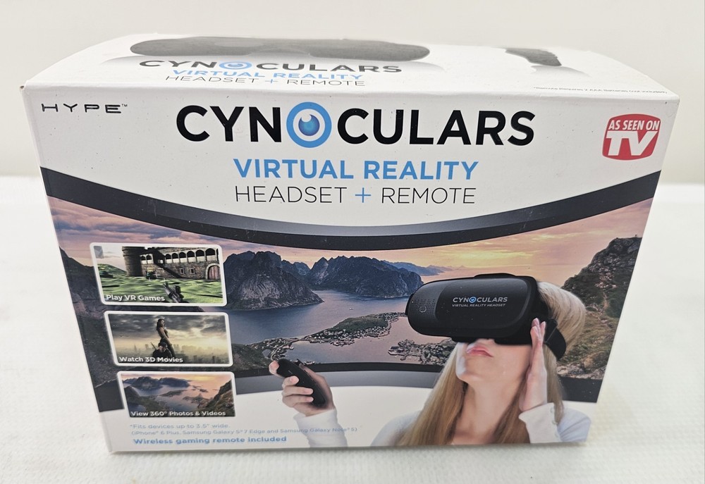 CYNOCULARS VR Headset With Remote UNUSED