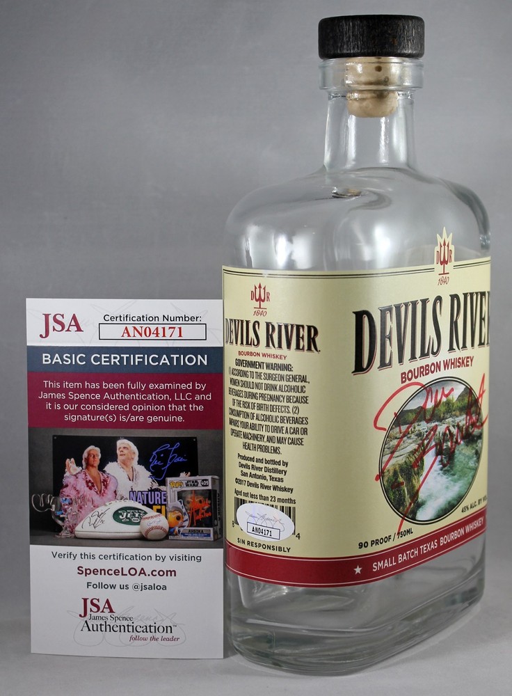 DAVE BAUTISTA SIGNED DEVILS RIVER BOTTLE EMPTY WWE BATISTA AUTOGRAPHED +JSA COA