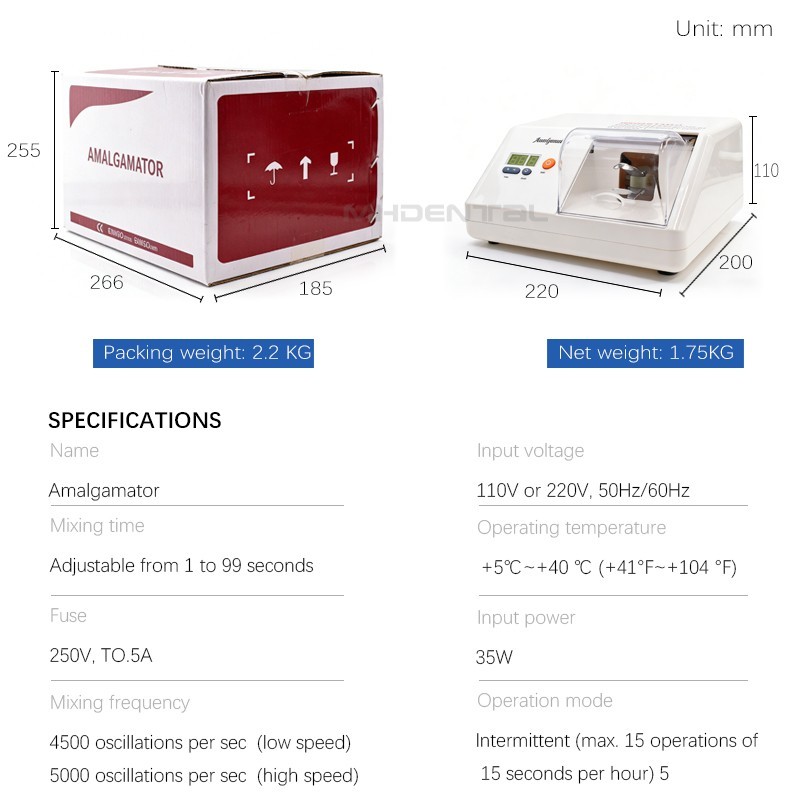 Dental Amalgamator High Frequency Mixer with Time Adjustment Function
