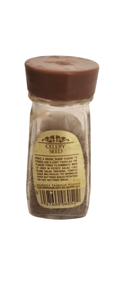Vintage Durkee Spice Jar Bottle Celery Seed