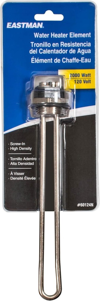 High Watt Density 120V x 2000W Straight Water Heating Element - Fast & Reliable