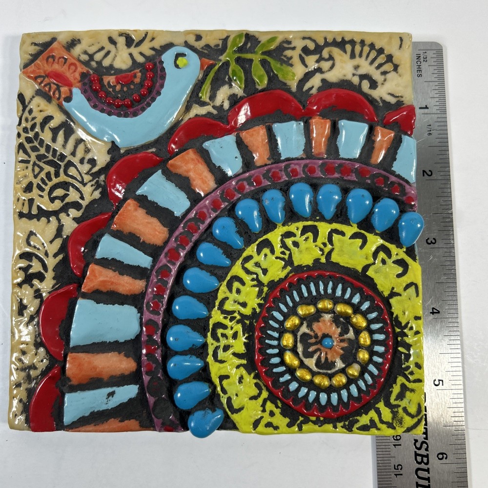 Ceramic Tile Named “Peace” Made By Romy And Clair EUC