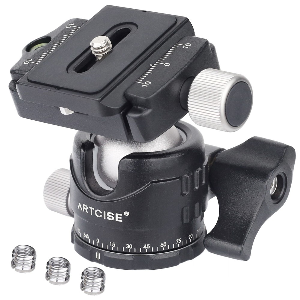 36MM/46MM Low Profile Tripod Head with Quick release Plate Panoramic Ball Head