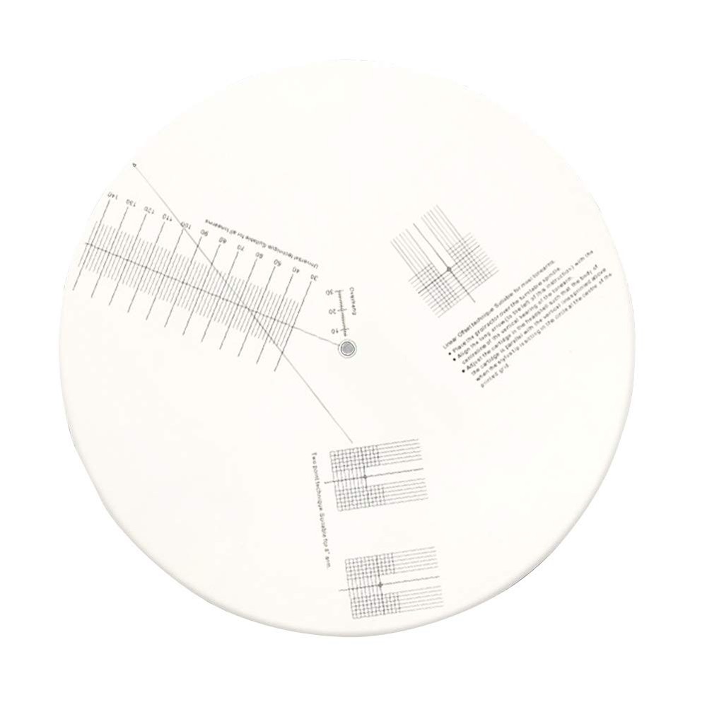 Acrylic Turntable Mat Cartridge Alignment Protractor Phonograph White