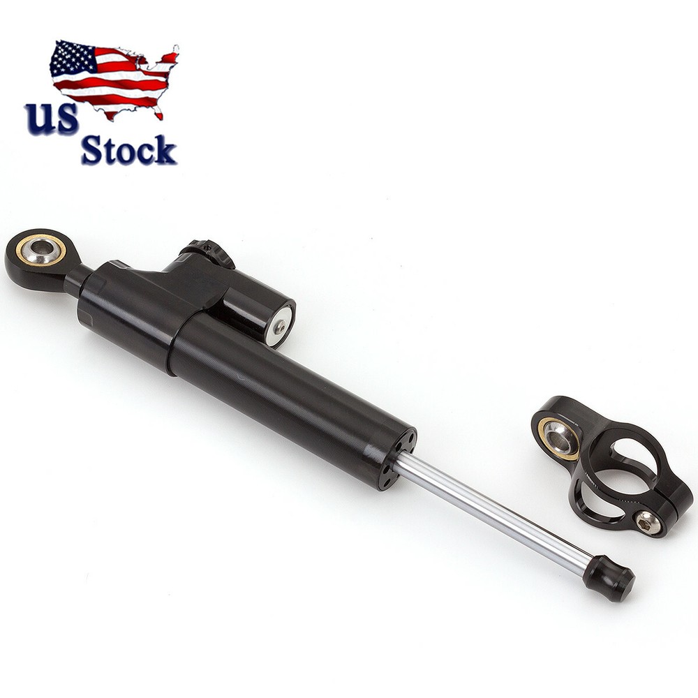 CNC Aluminum Black Steering Damper Stabilizer Linear Reversed Control Motorcycle