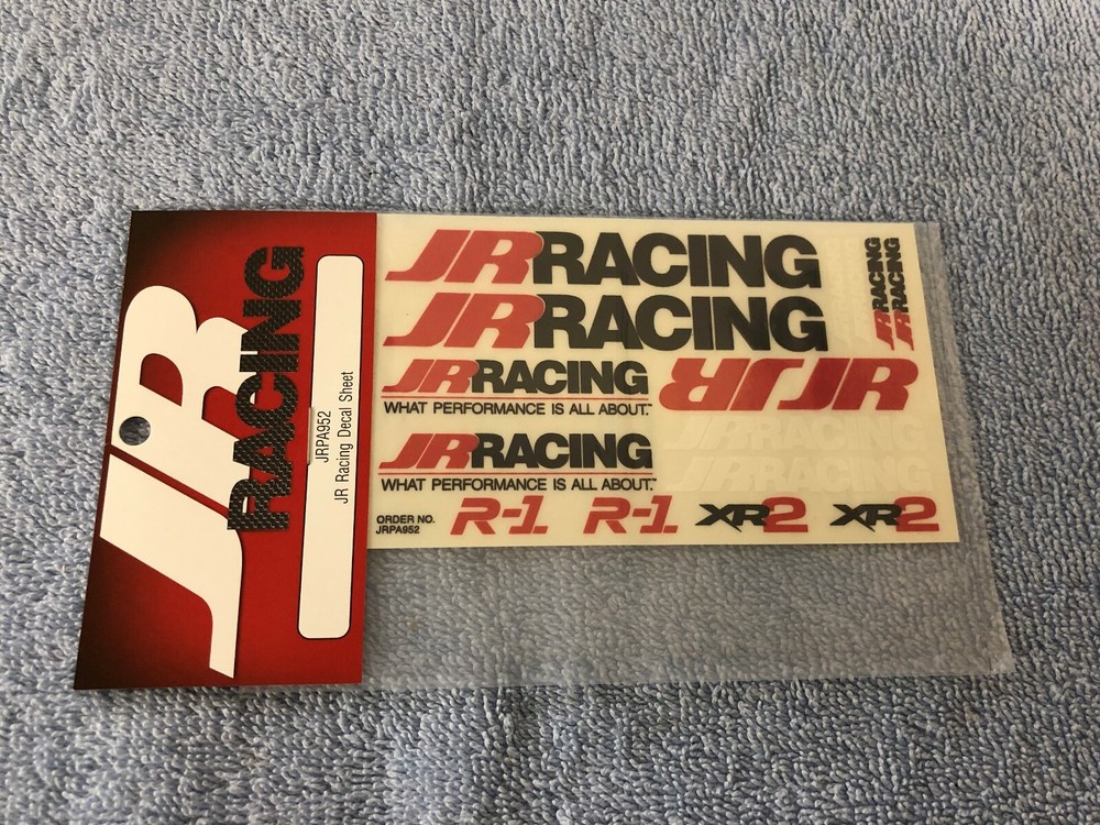 Vintage JR Racing decal sheet