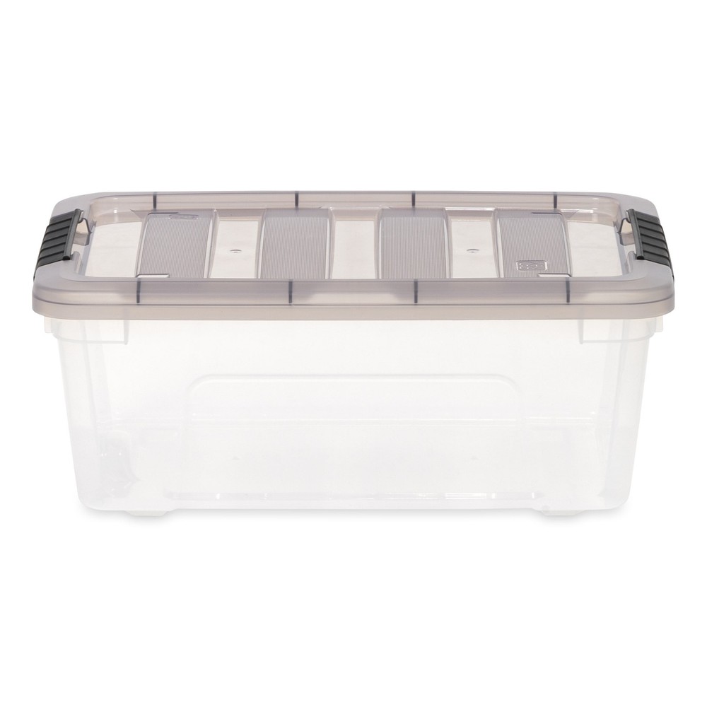 13 Qt. Plastic Storage Bins with Lids, Stackable Storage Containers, 8 Pack