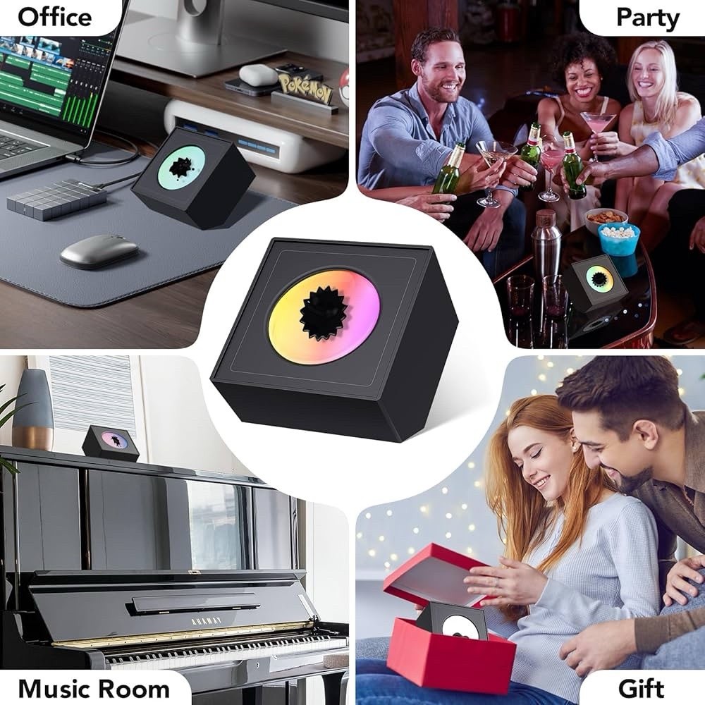 Ferrofluid Music Visualizer RGB Rhythm Lamp Dancing Desk Speaker
