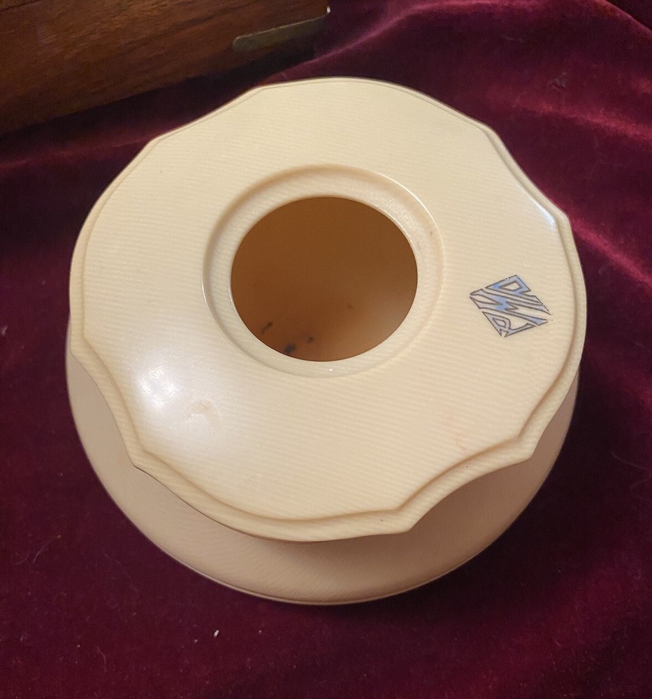ANTIQUE CELLULOID VANITY HAIR RECEIVER
