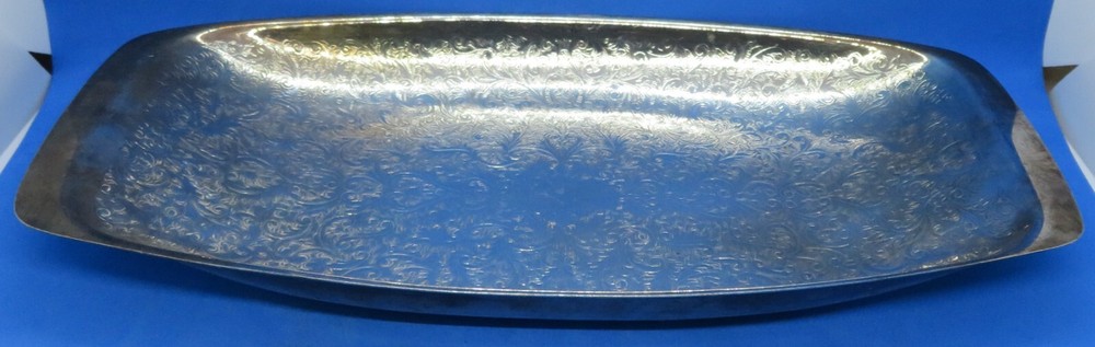 Silver plate electroplate vintage Victorian antique rectangular serving dish
