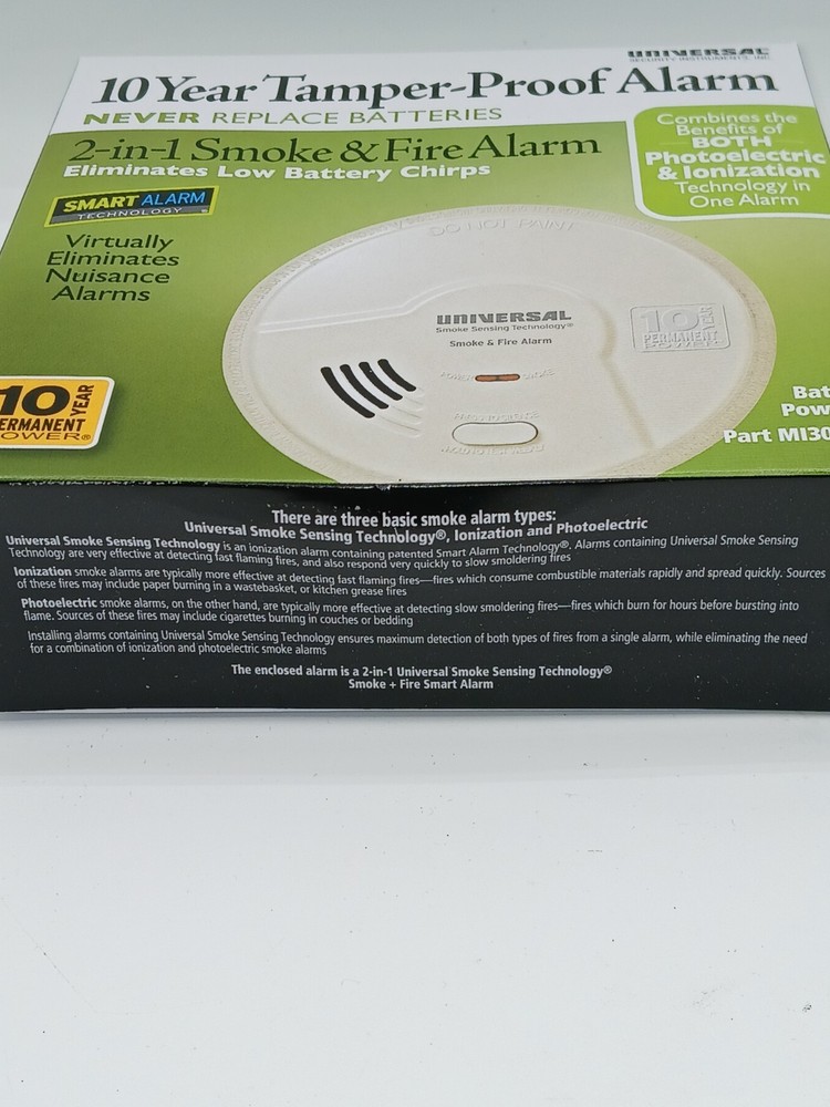 Universal Security Instruments Combination Alarm for Smoke and Fire