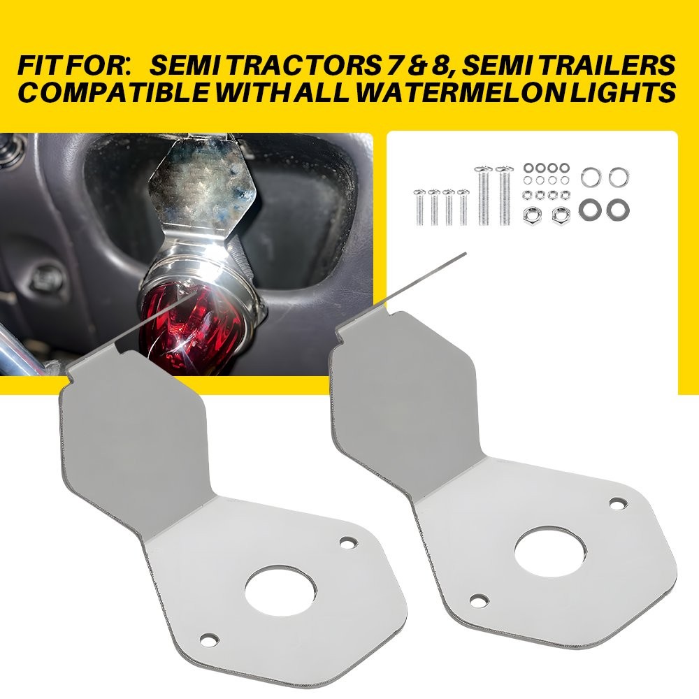 Watermelon Mirror Turn Signal Angled Bracket Stainless SET/2 - Light Not Include
