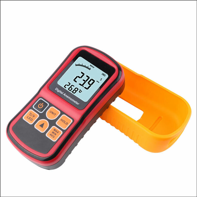 Digital Handheld Anemometer Wind Speed Meter Thermometer Sailing LCD