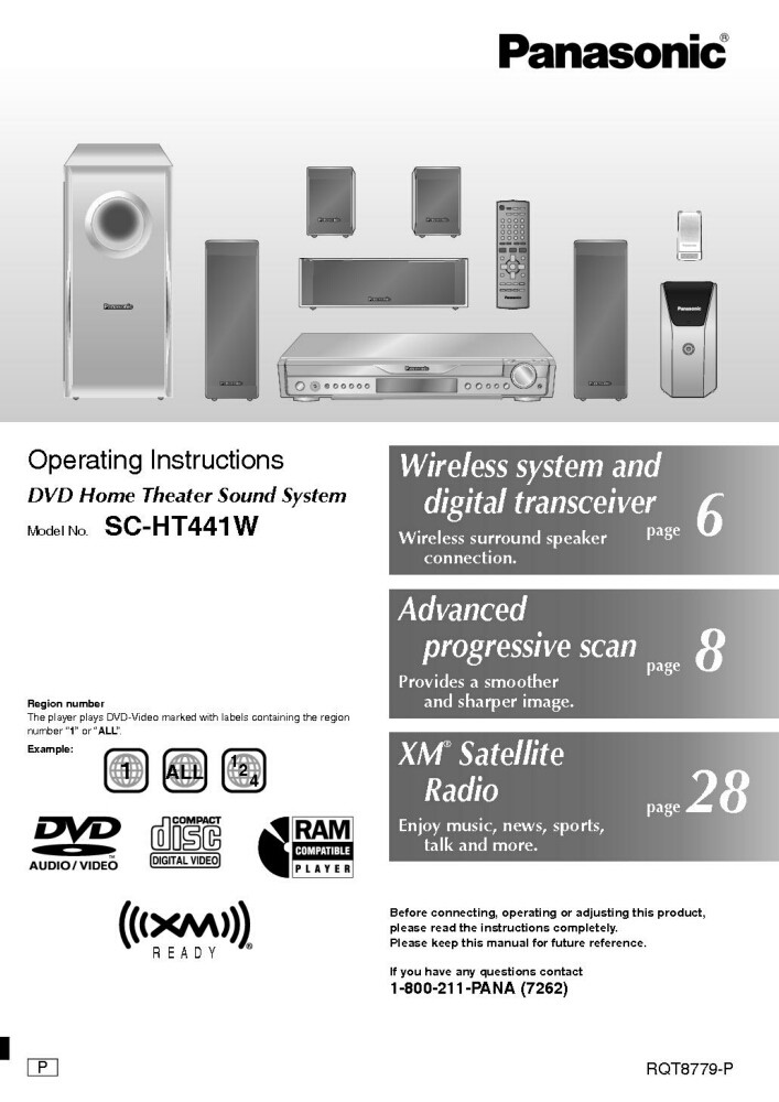 Panasonic SC-HT441 Home Theater System Owners Instruction Manual