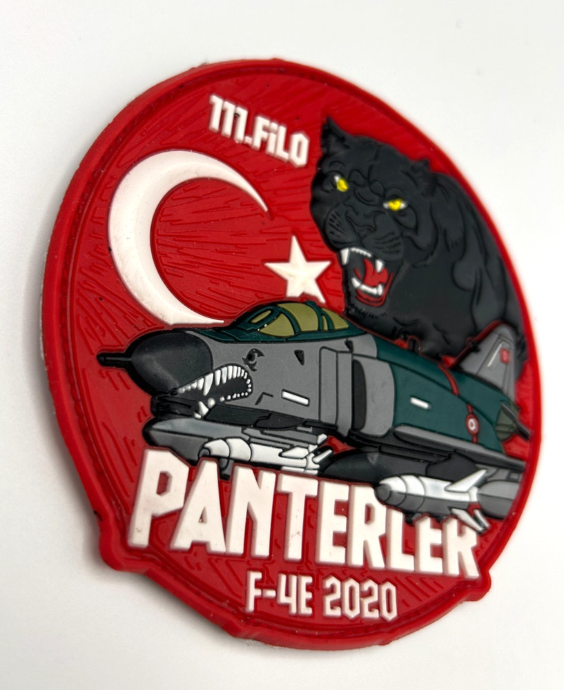 F-4 PHANTOM -TURKISH AIR FORCE- 111th SQUADRON PANTHERS -HIGH QUALITY PVC PATCH