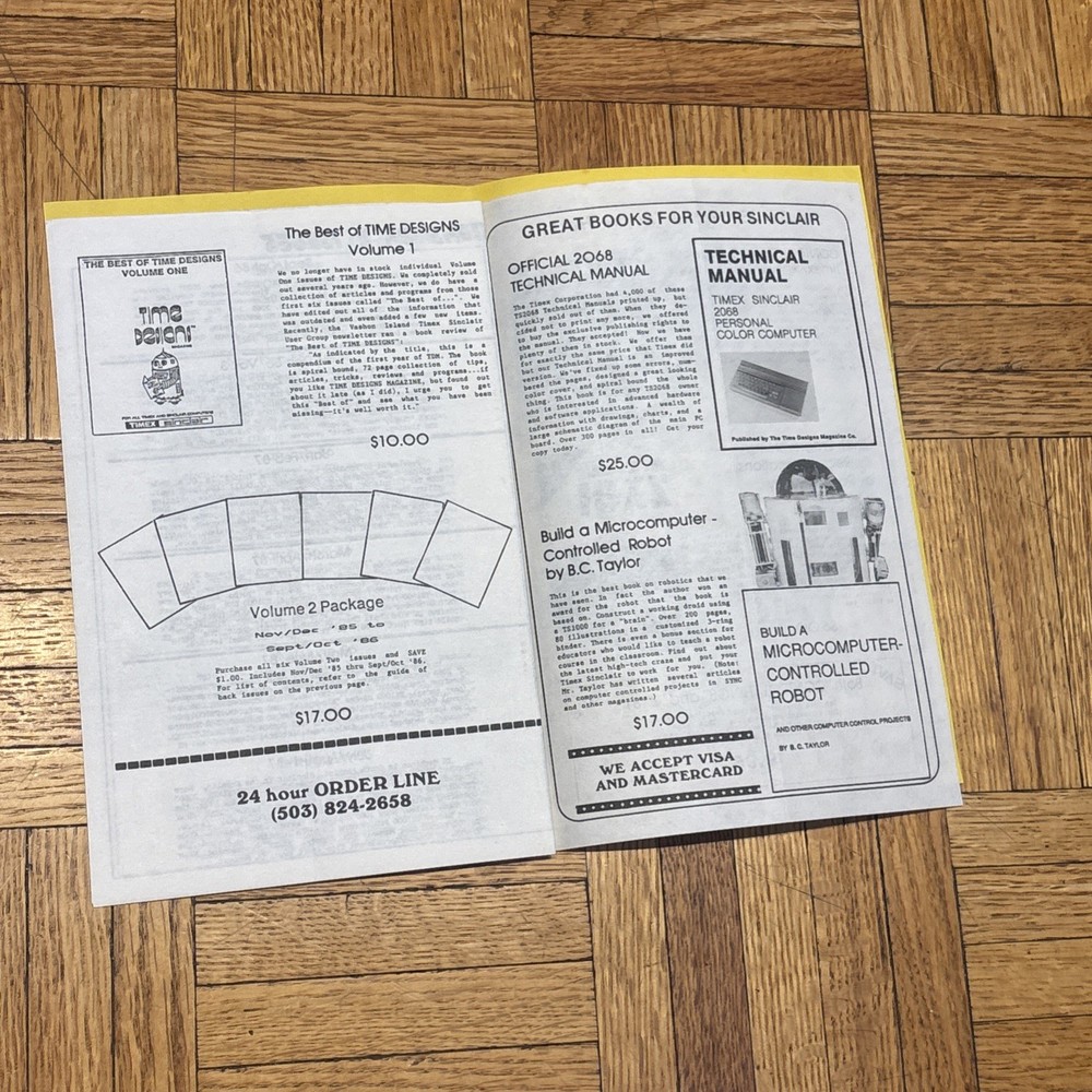 Vintage Timex Sinclair Computer Hardware & Software Order Catalogs (5)