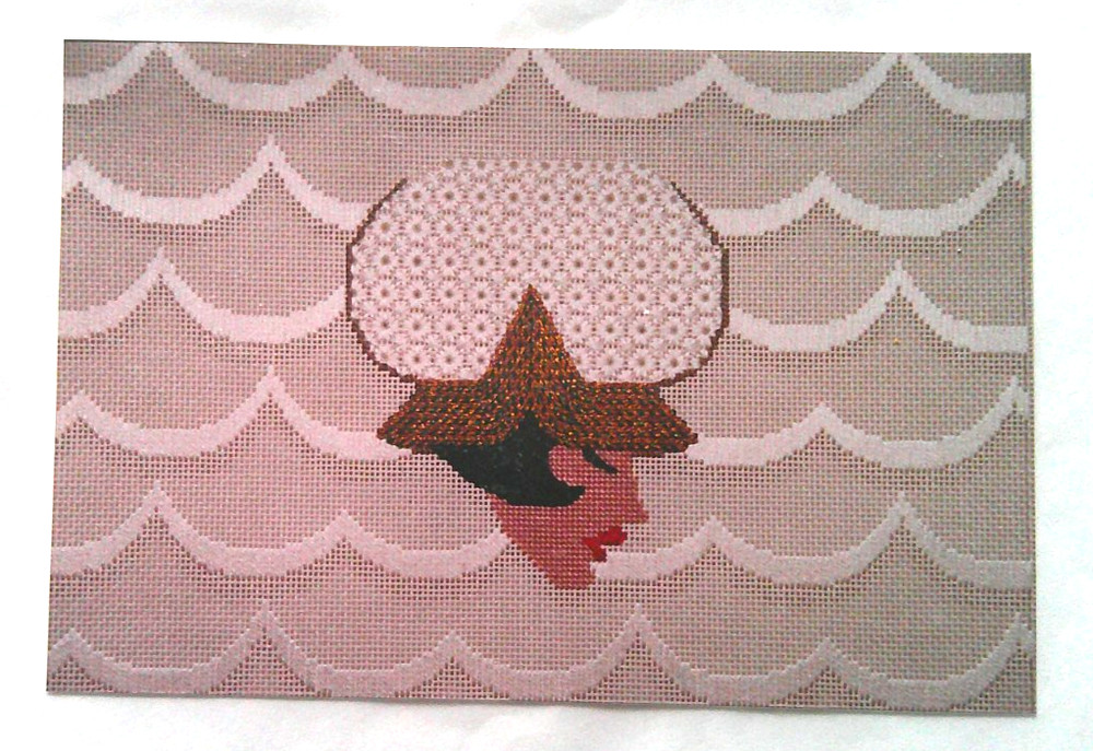 PHOEBE Deco hat #5  needlepoint canvas & instructions