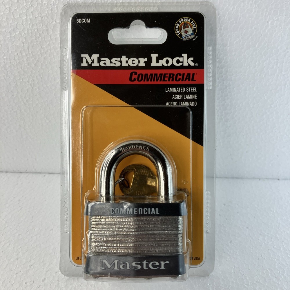 Master Lock Commercial Laminated Steel 5DCOM New with 2 Keys