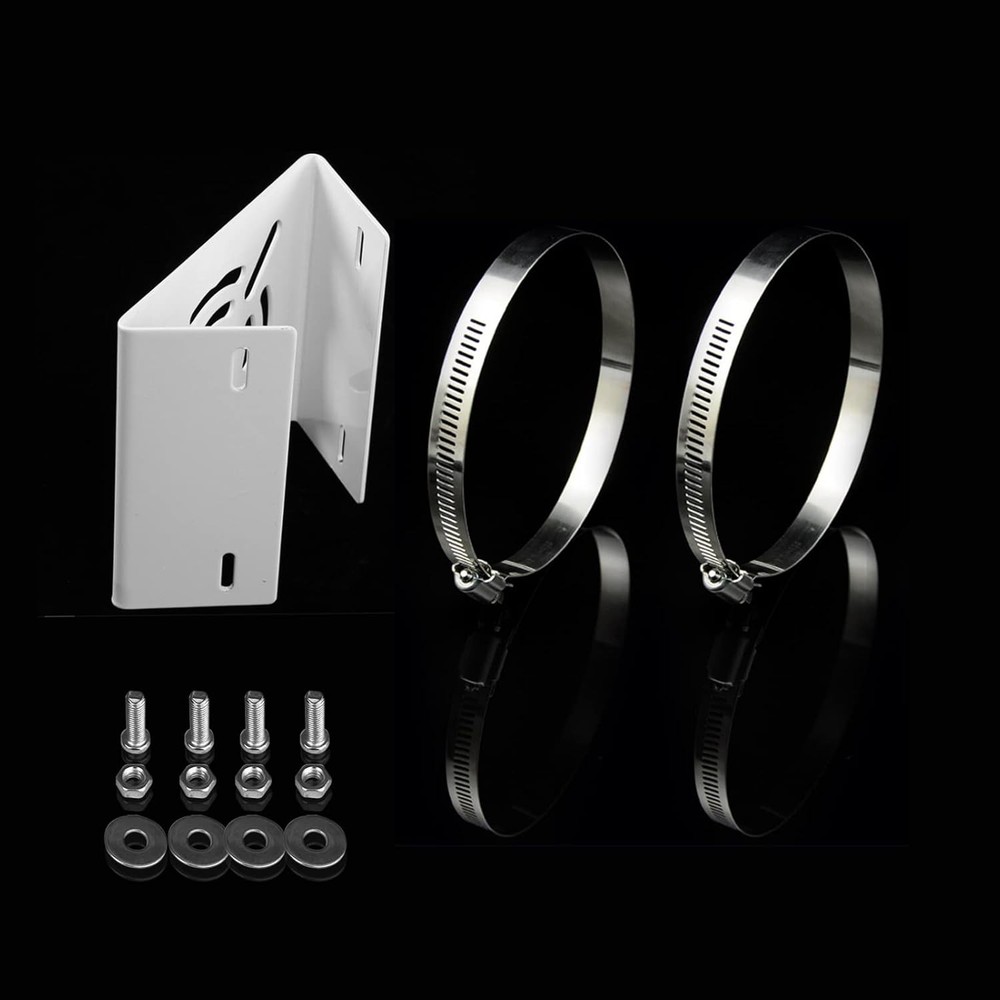 WiTi Universal Vertical Pole Mount for Security Camera, Solid Metal White