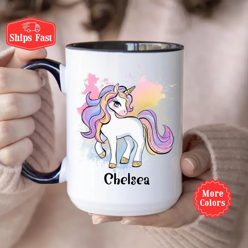 Unicorn Mug Personalized Name Coffee Cup Gift