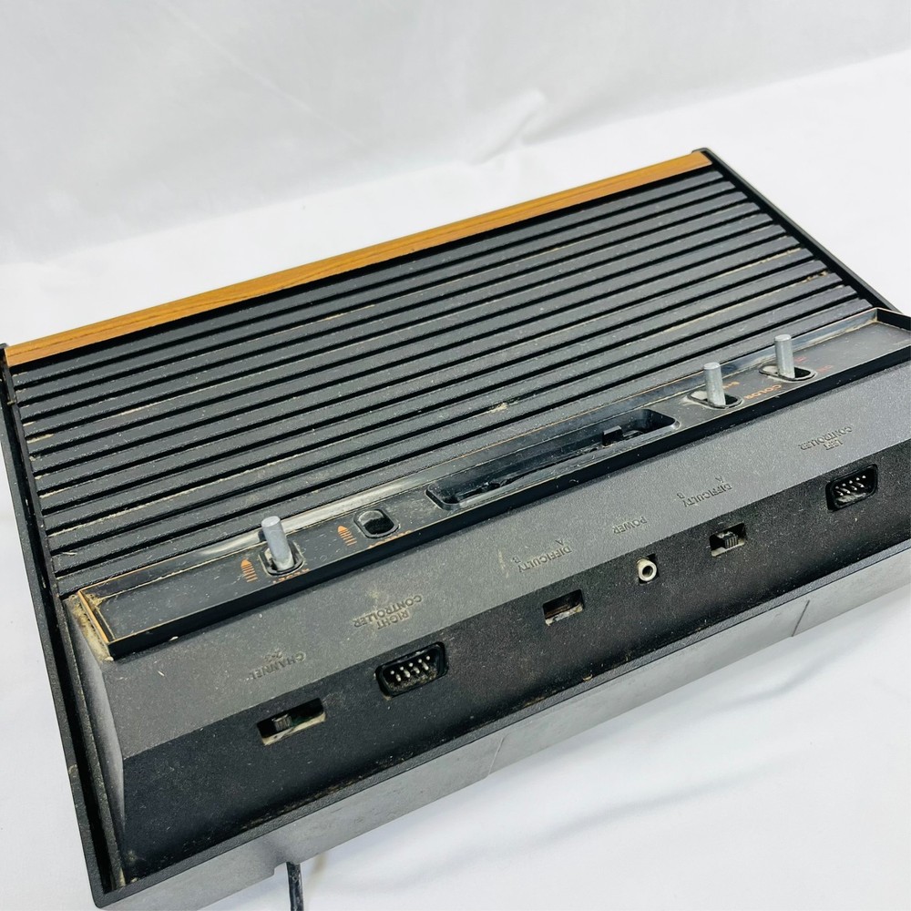 Atari 2600 Console Bundle w/ Mixed Joysticks, Cables VTG Retro Gaming UNTESTED