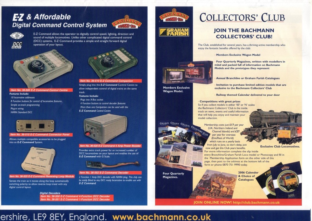 catalog BACHMANN BRANCH LINE 2006 Folder OO Scale E aa
