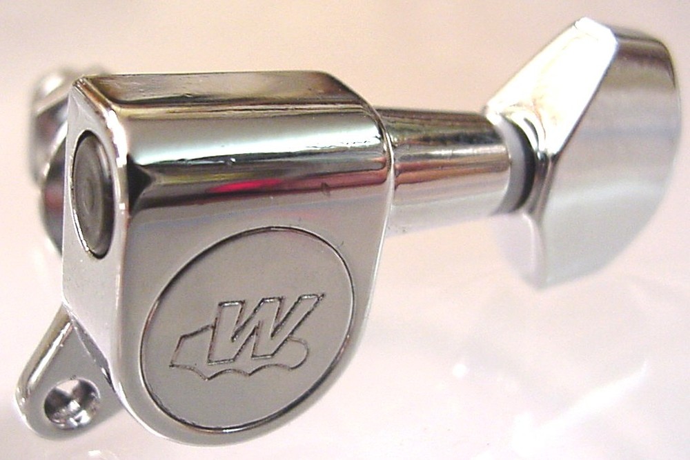 WILKINSON CHROME GUITAR MACHINEHEADS 6 line DOUBLE LOCK - TUNERS