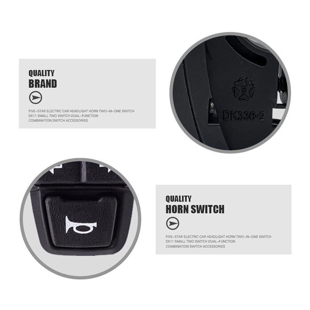 Headlight Turn Signal Horn Switch Button For Motorcycle Ebike Scooter Handlebar